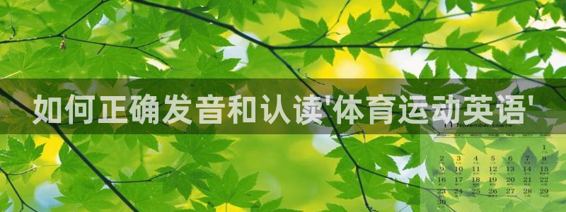 JJB竞技宝官网下载开户：如何正确发音和认读\'体育运动英语